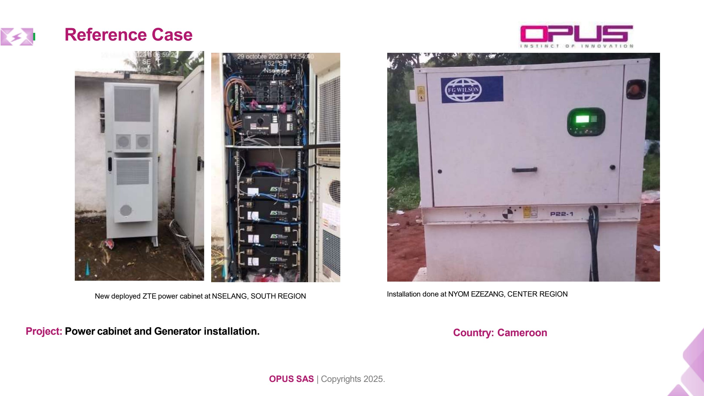 Power cabinet & generator